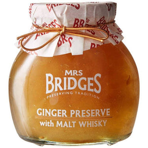 Mrs Bridges Ginger Preserve with Malt Whiskey 12oz