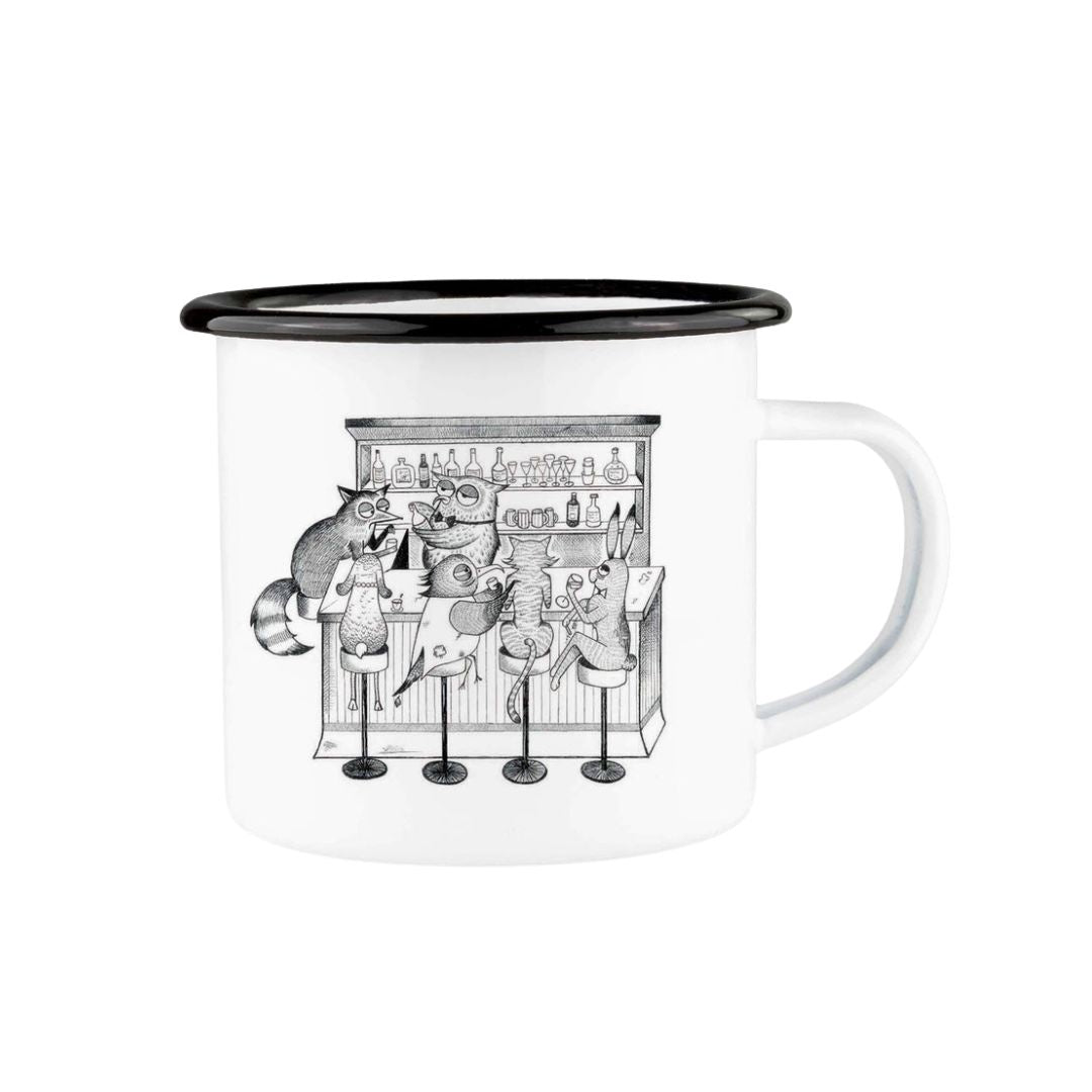 Animal Bar Enamel Mug 300ml