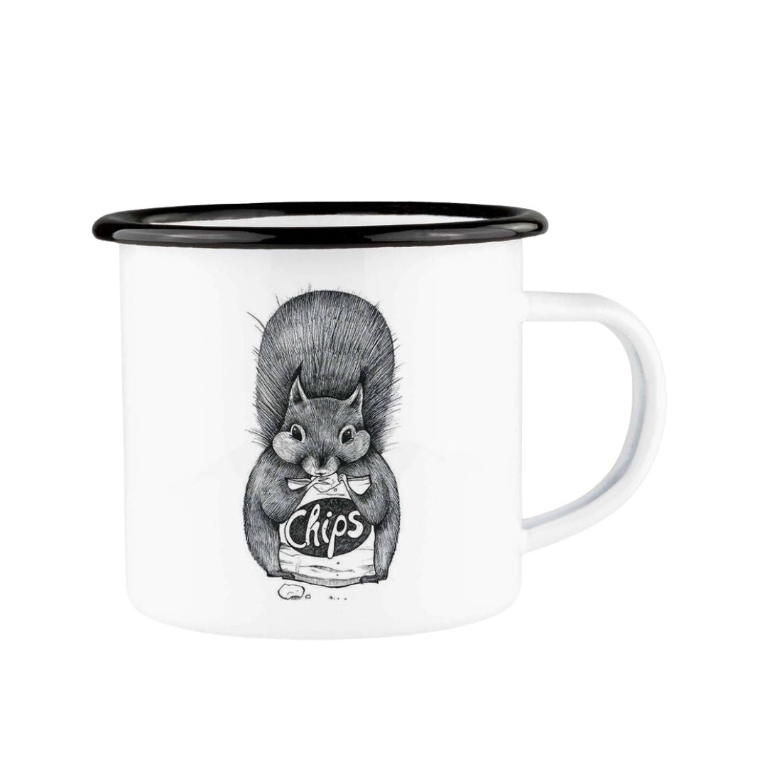 Chip Squirrel Enamel Mug 300ml