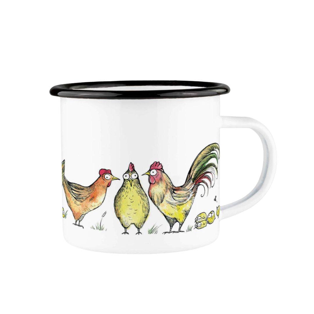 Fox in Chicken Fur Enamel Mug 300ml