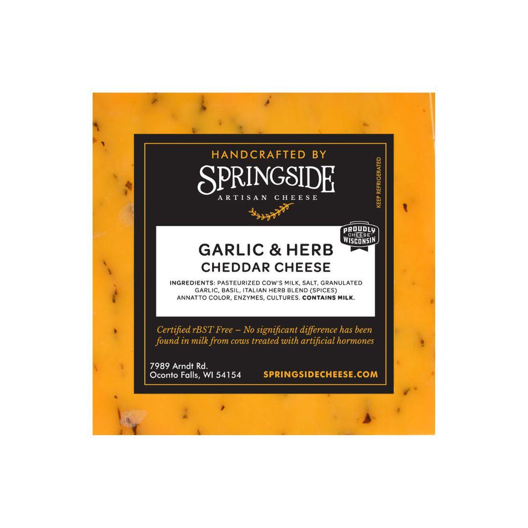 Springside Garlic & Herb Cheddar