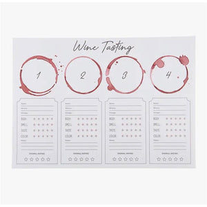 Wine Tasting Placemat 24 Pack
