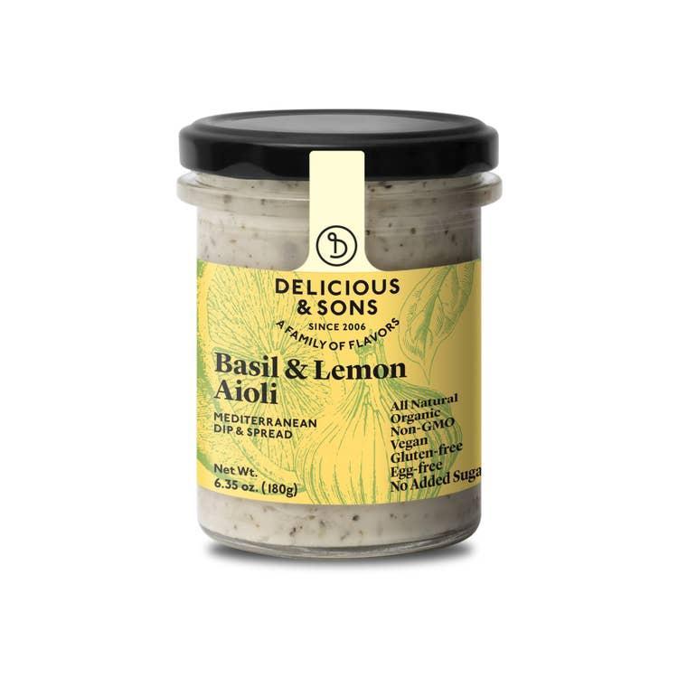 Delicious & Sons Organic Basil & Lemon Aioli 6.35oz