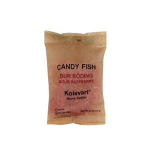 Kolsvart Sour Raspberry Swedish Fish - 4.2oz