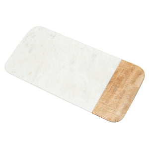 Marble & Wood Cheese Board 16.5" l x 8.5" w x 1" h