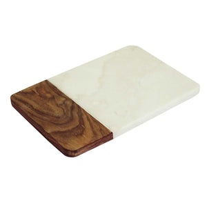 Rectangular Marble & Wood Cutting Board 10.5x7
