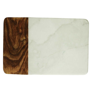 Rectangular Marble & Wood Cutting Board 10.5x7