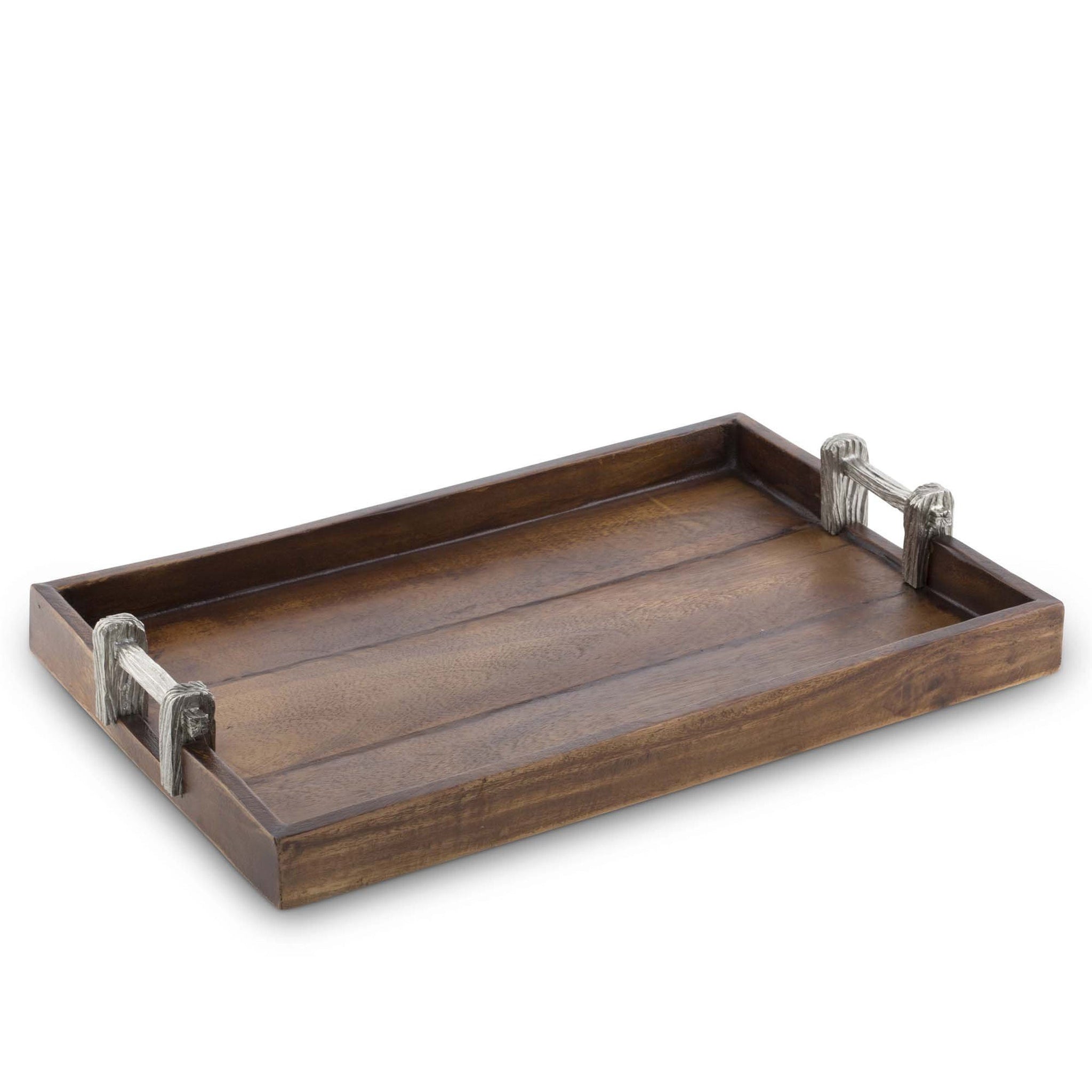 Vagabond House Wood Tray with Faux Bois Handles