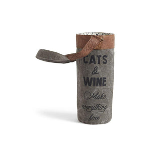 Cats & Wine Bottle Bag