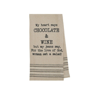 Chocolate & Wine Dishtowel