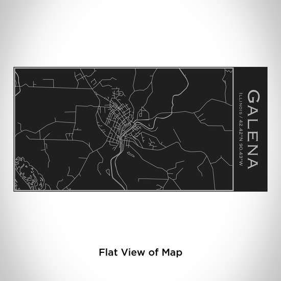 Galena Map Insulated Bottle in Matte Black