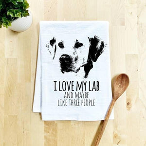 Moonlight Makers I Love My Lab Towel - White