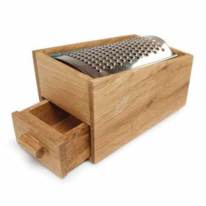 Oak Cheese Grater with Drawer