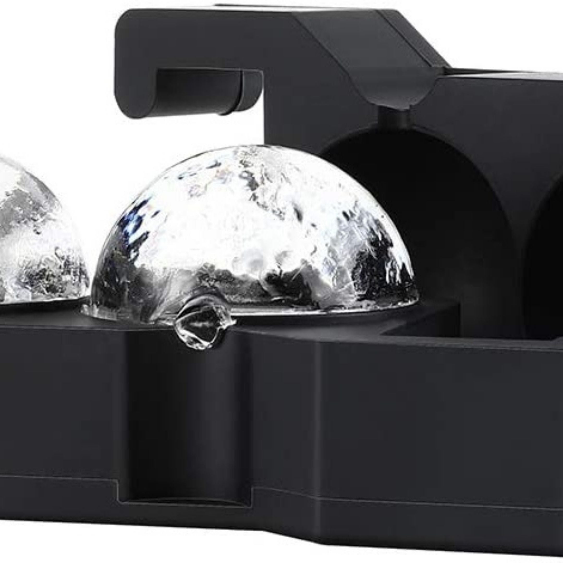 Polar Ice Clear Ice Ball Maker by Sphere Ice Mold for Whiskey (Black)