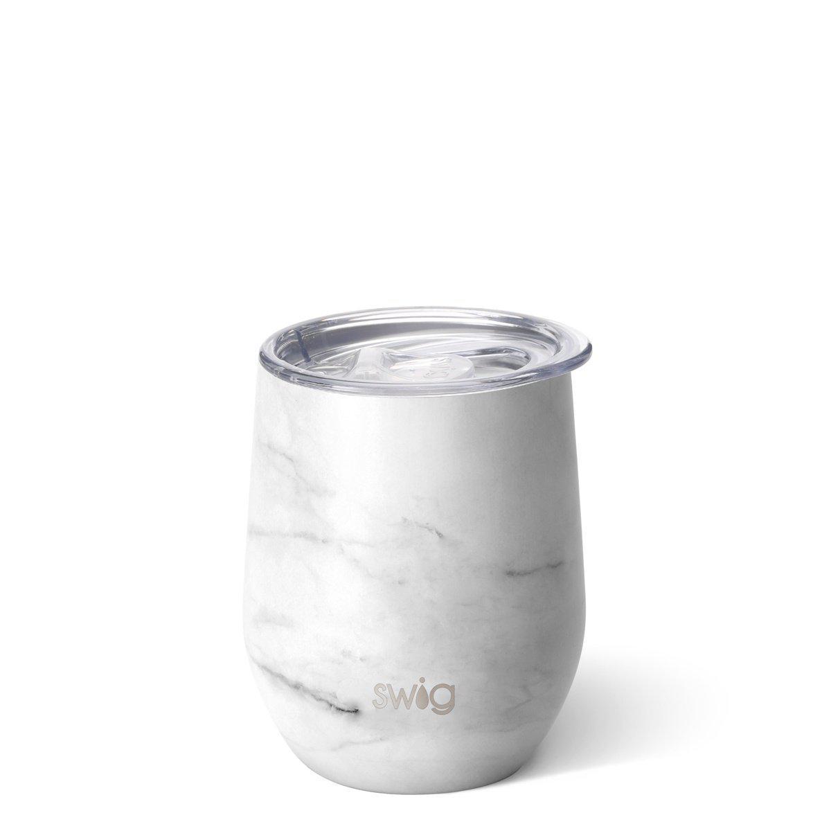 Swig Life Matte Marble Stemless Wine Cup 12oz