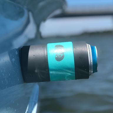 Toadfish Non-Tipping 12oz Can Cooler with Adapter Teal