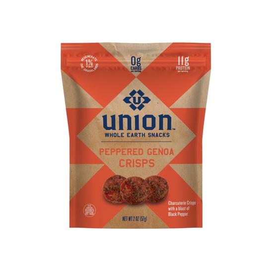 Union Whole Earth Snacks Peppered Genoa Crisps 2oz